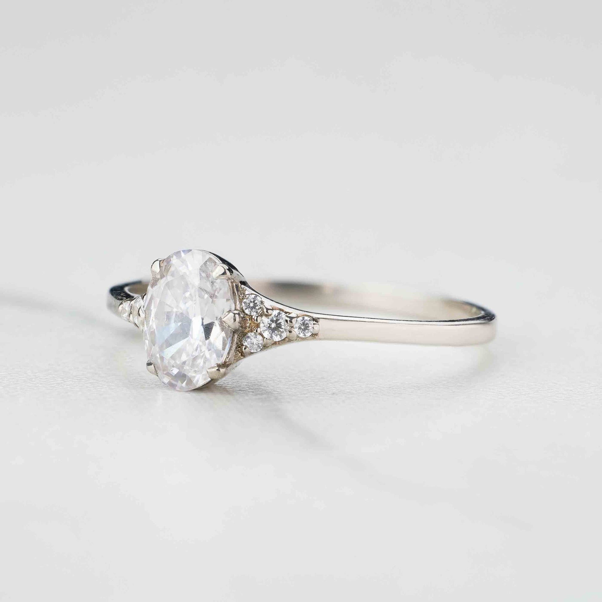 Oval Cut Diamond Engagement Rings Rose Gold White Gold Promise Ring Wedding Anniversary Gift