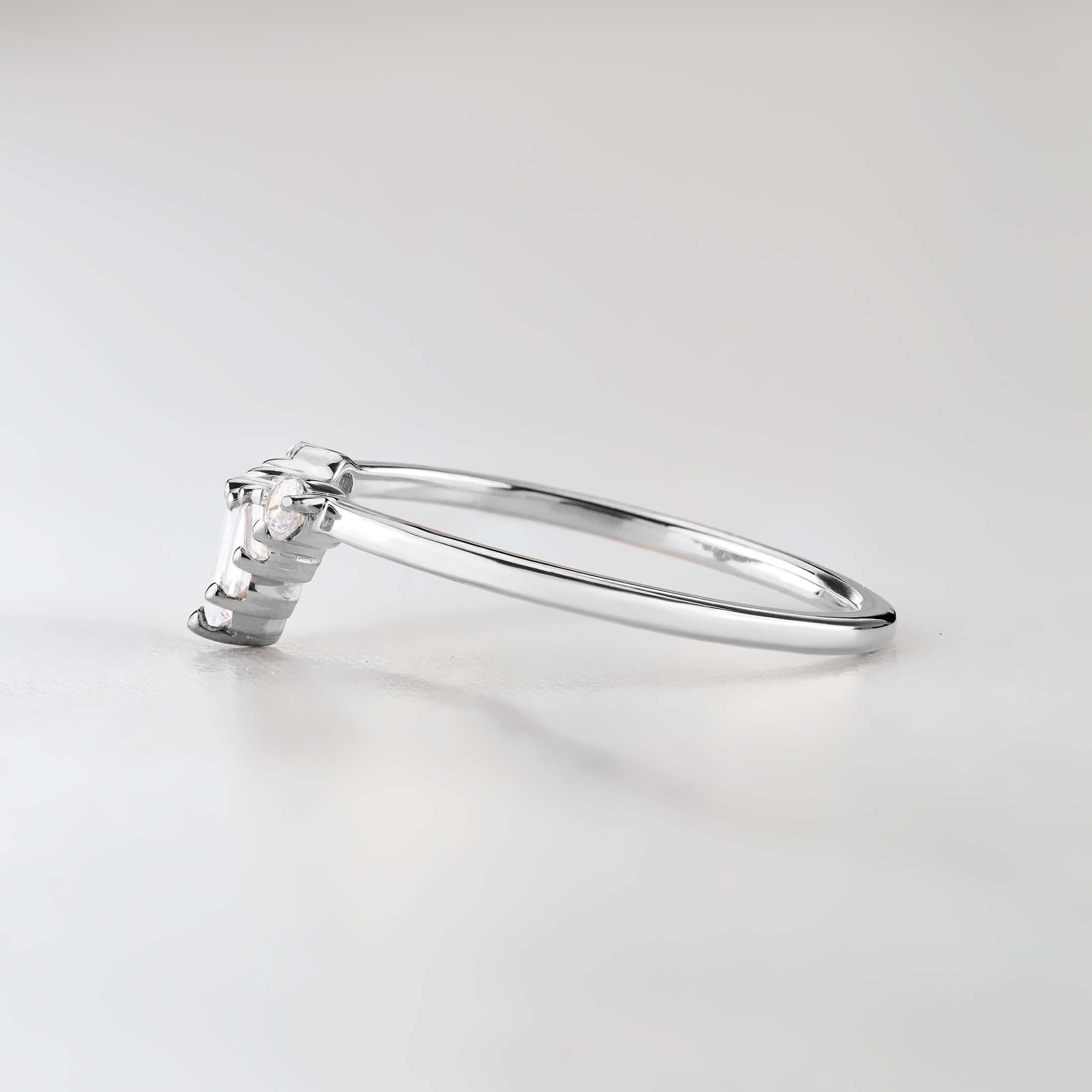 Tiara Wedding Band Ring Enhancer Engagement Stackable Rings 925 Sterling Silver