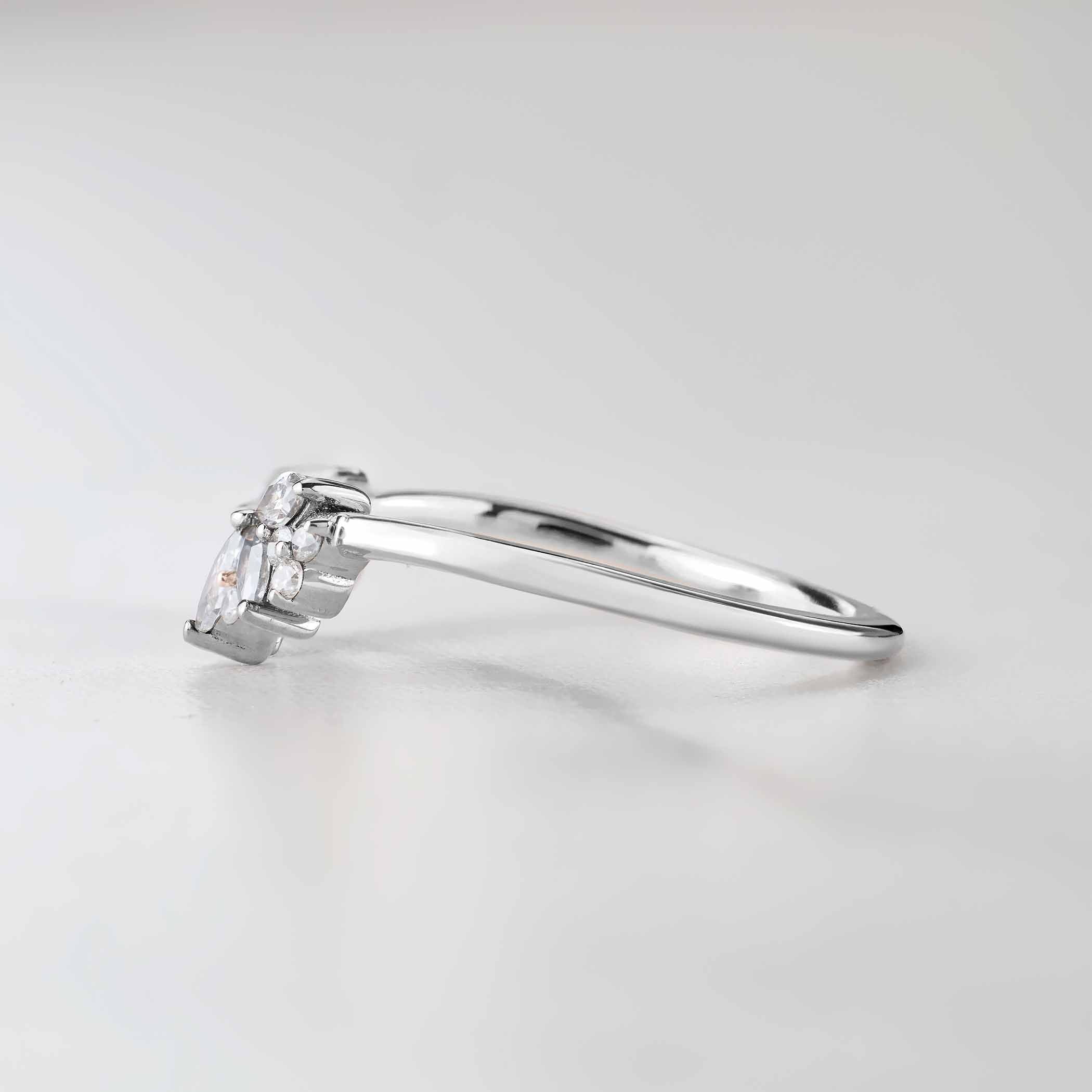 Open Wedding Ring Enhancer AAA CZ Diamond Stacking Band