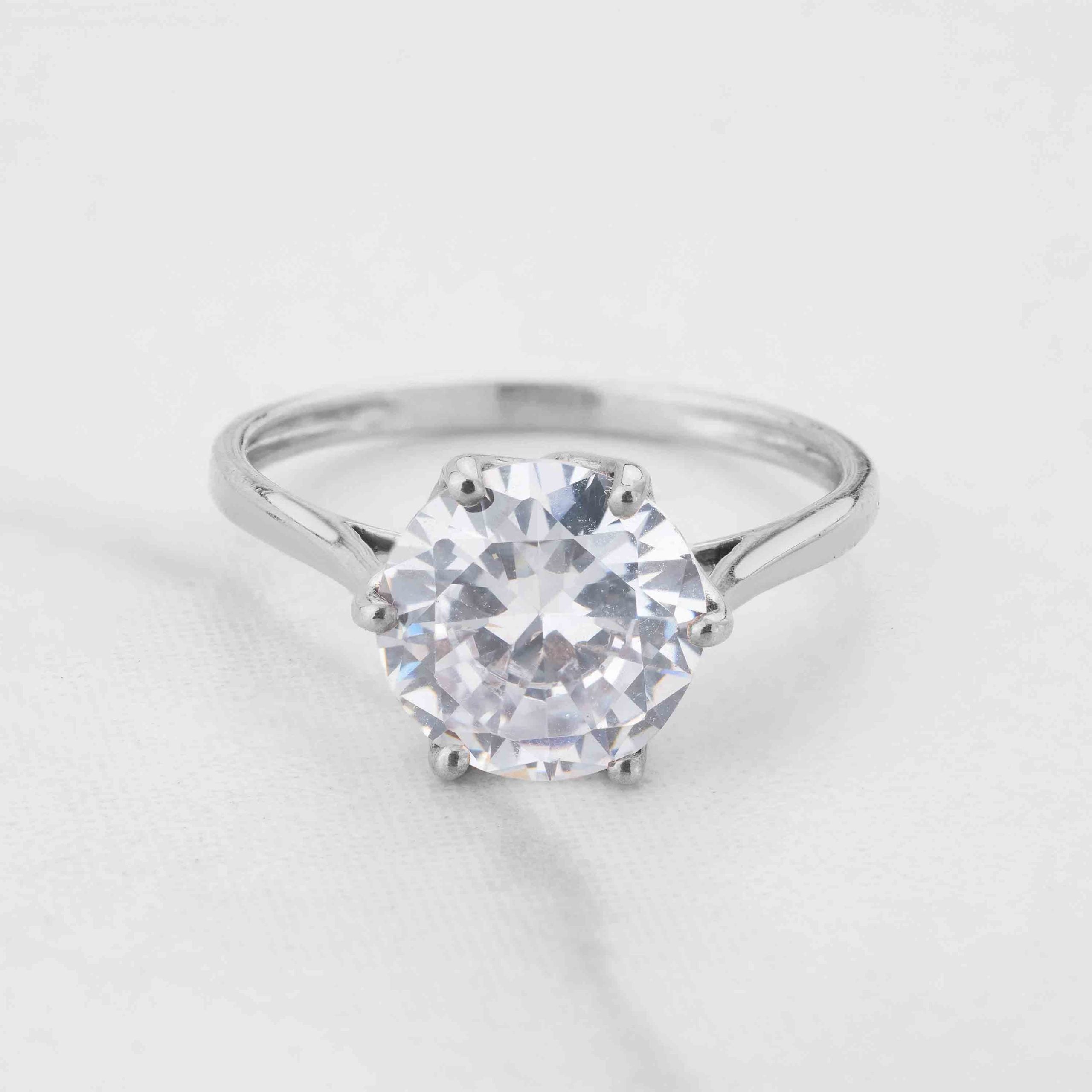 4.80CT Diamond Engagement Ring Solitaire Rose Gold White Gold Basket Setting