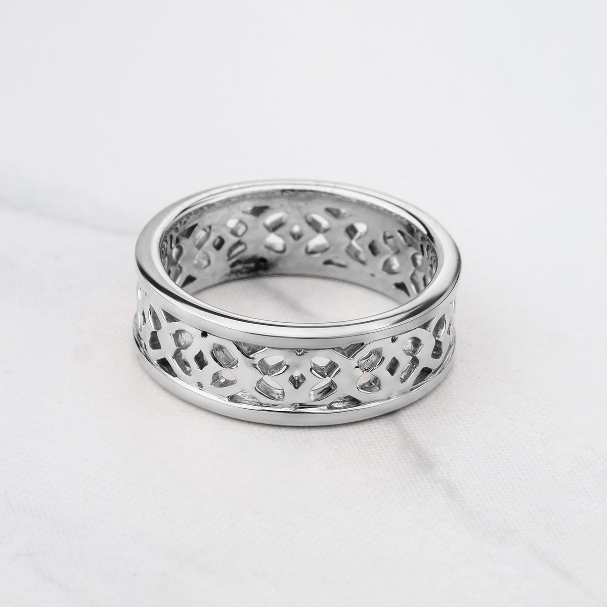 Celtic Wedding Band for Men Love Knot Anniversary Band Gift Him