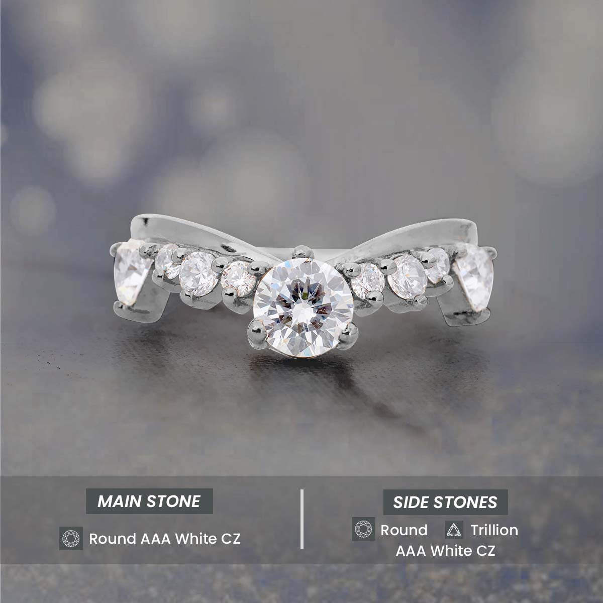 Diamond Ring Enhancer Curved Wedding Band Rose Gold White Gold Stacking