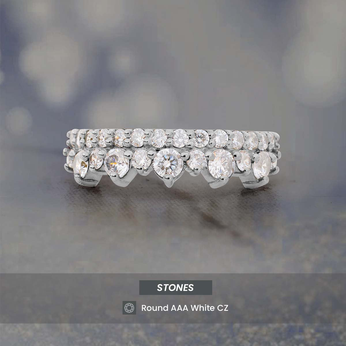 Moissanite Diamond Wedding Bands Women's Promise Anniversary Band Rose Gold White Gold