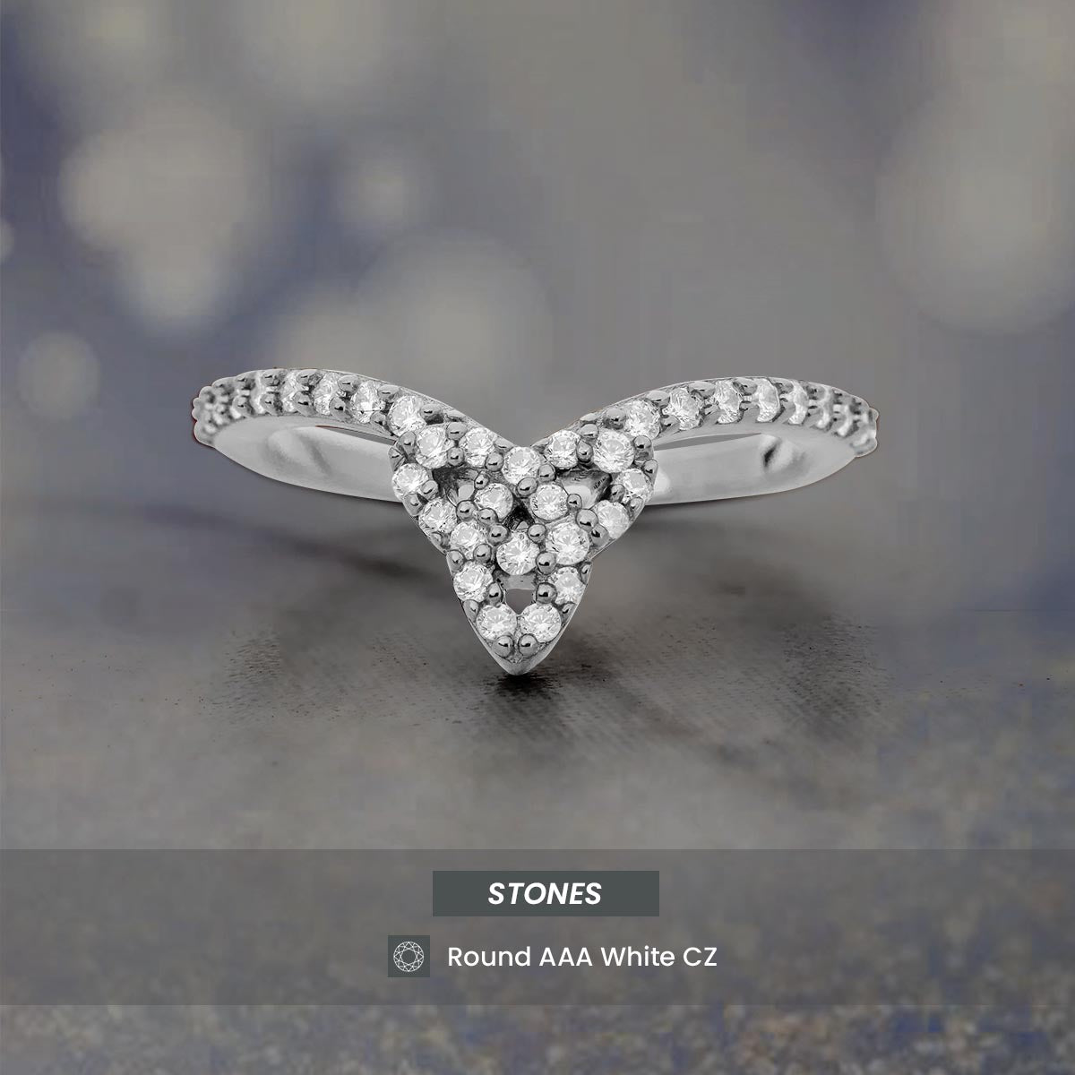 Celtic Trinity Ring Enhancer Moissanite Diamond Curved Wedding Band White Gold Rose Gold Stacking