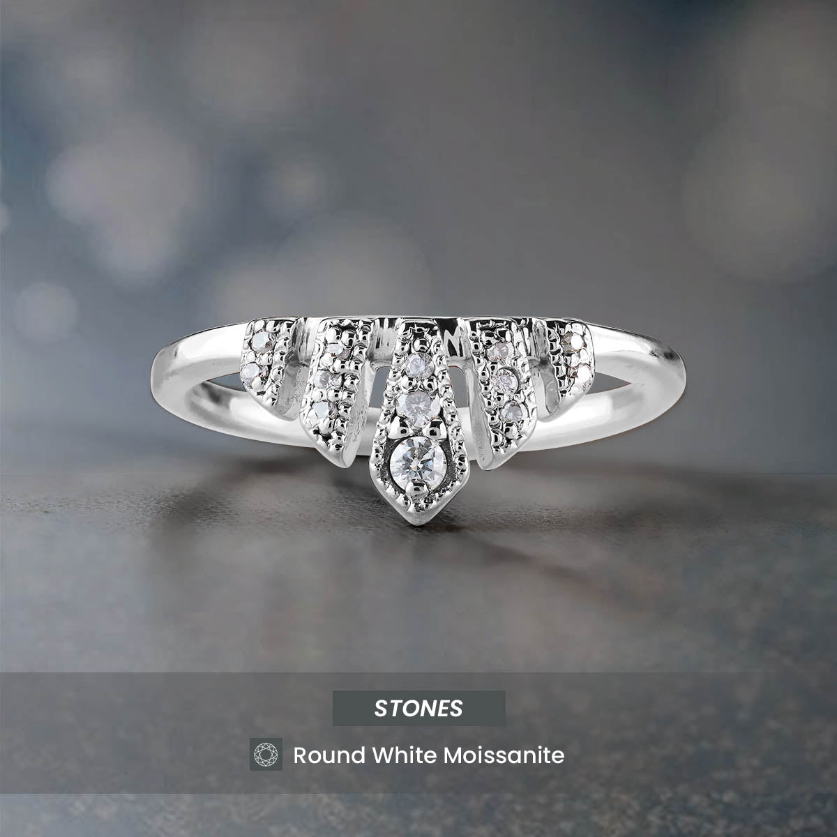 Tiara Engagement Ring Women Wedding Band AAA CZ Crown Promise Ring