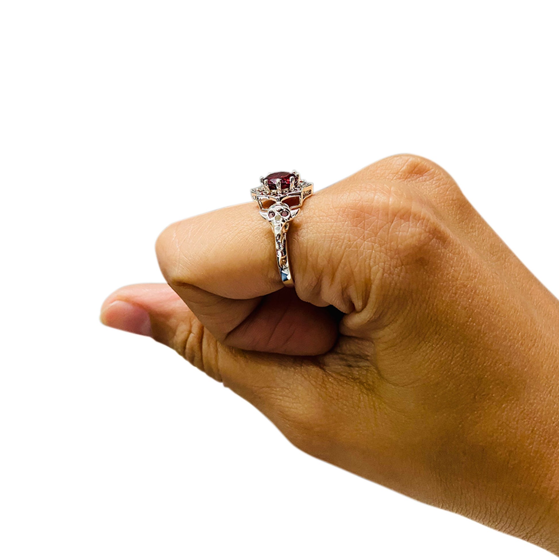 1.50TCW Ruby Skull Engagement Ring