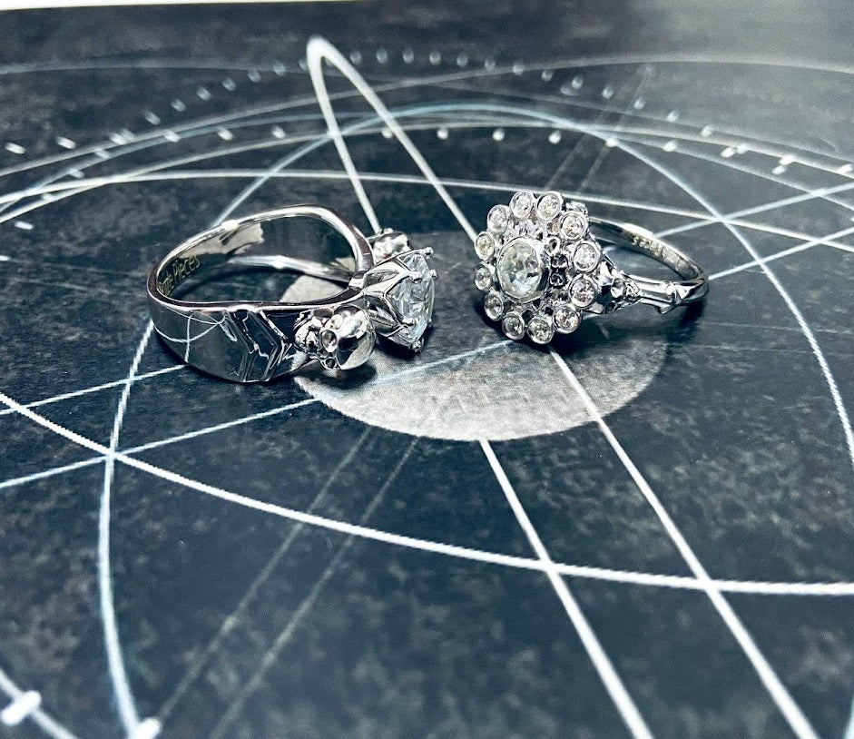 Diamond Skull Ring For Couple