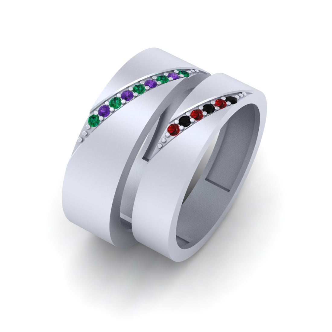 SILVER MATCHING WEDDING BANDS