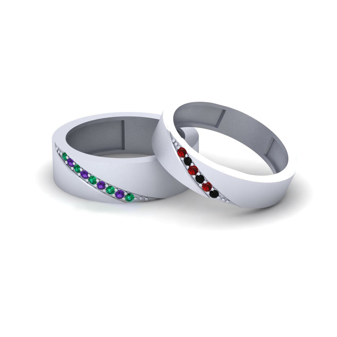 SILVER MATCHING WEDDING BANDS