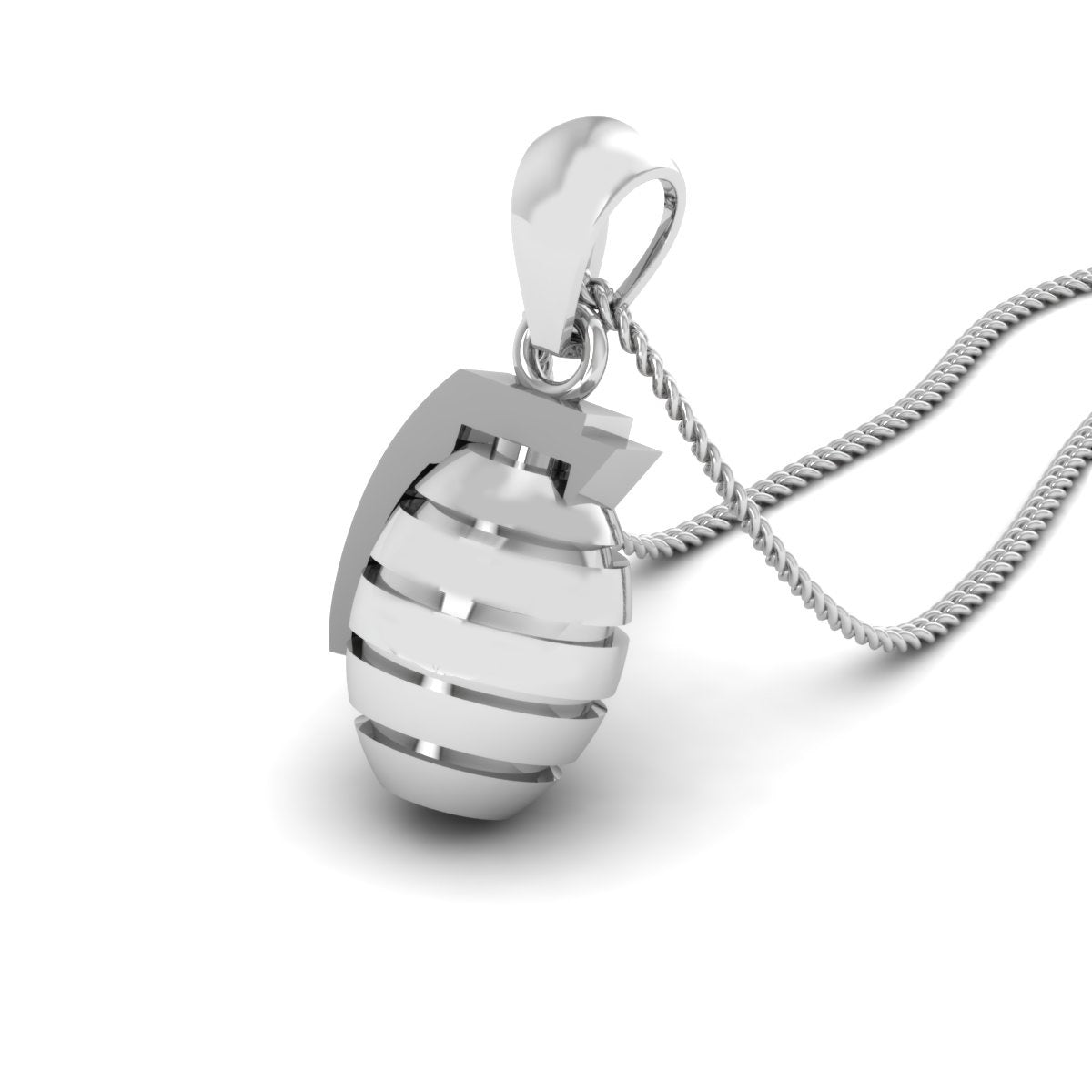 GOLD HAND GRENADE PENDANT