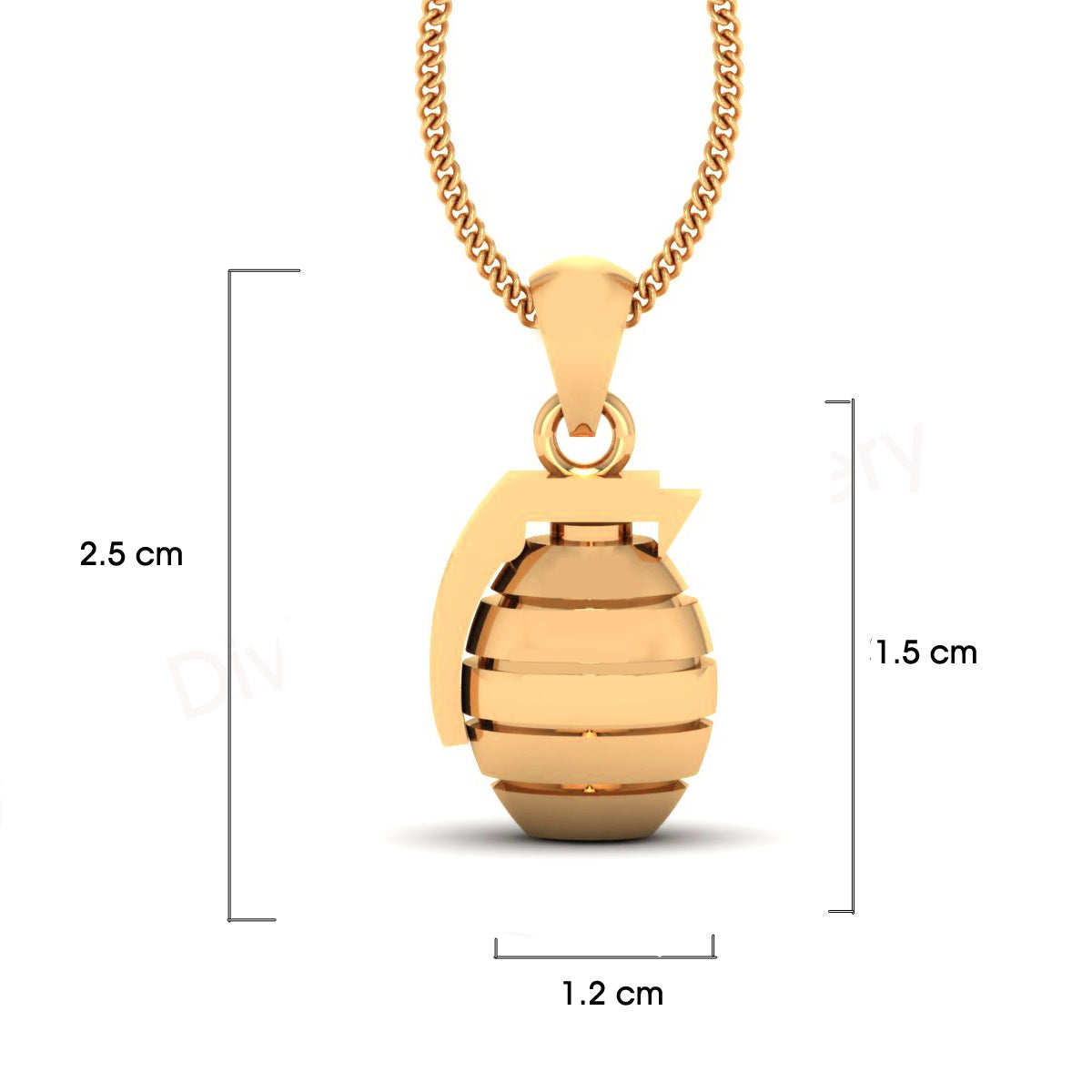 BOMB HAND GRENADE PENDANT