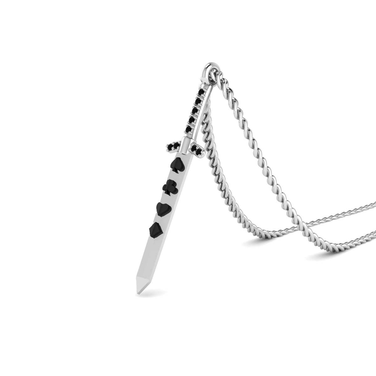 CARD SUITS SWORD PENDANT