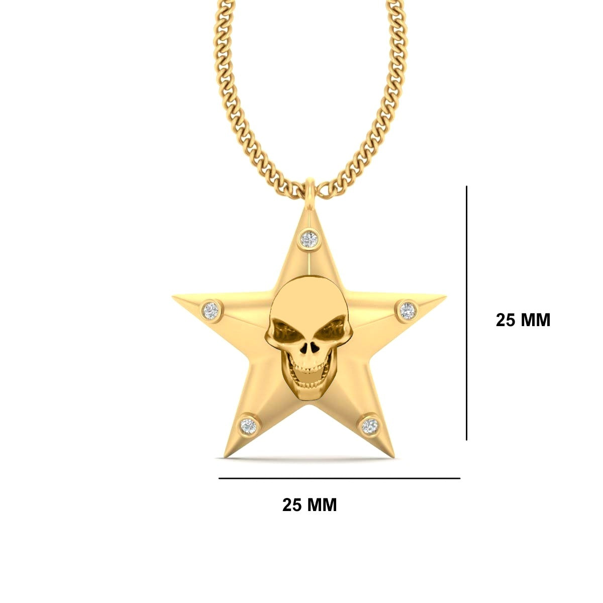 SKULL AND STAR PENDANT