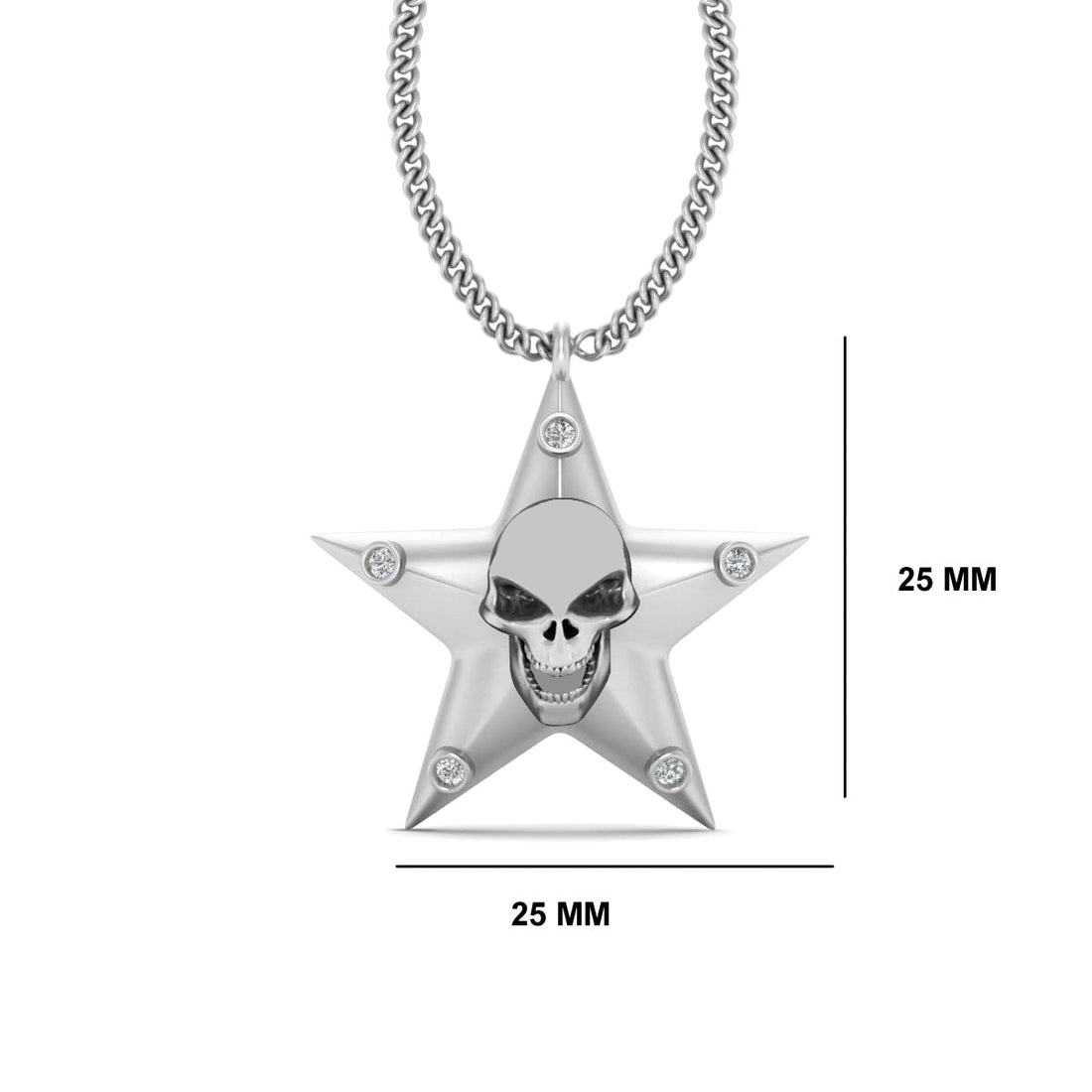 STAR AND SKULL PENDANT LOCKET