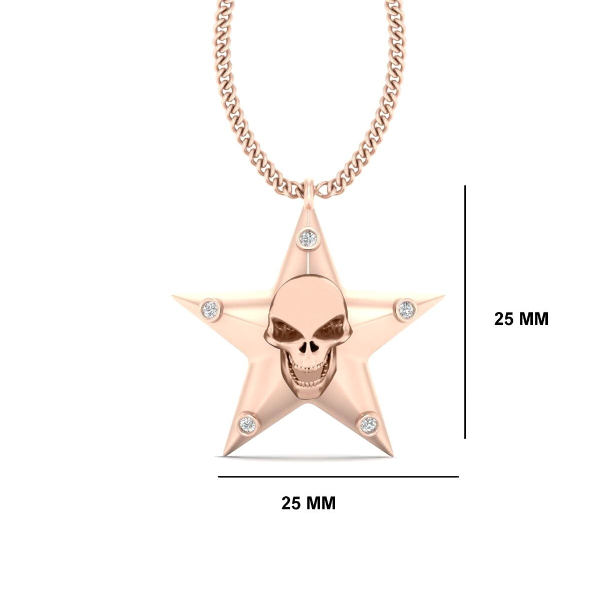 ROSE GOLD SKULL PENDANT