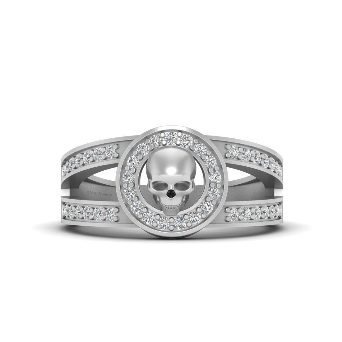Mens Skull Wedding Ring
