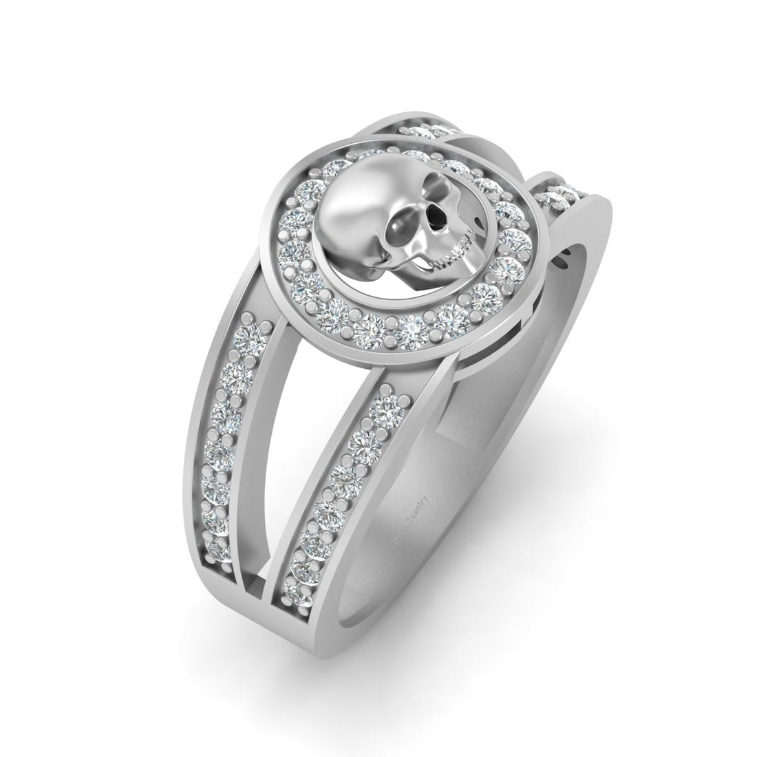 Mens Skull Wedding Ring
