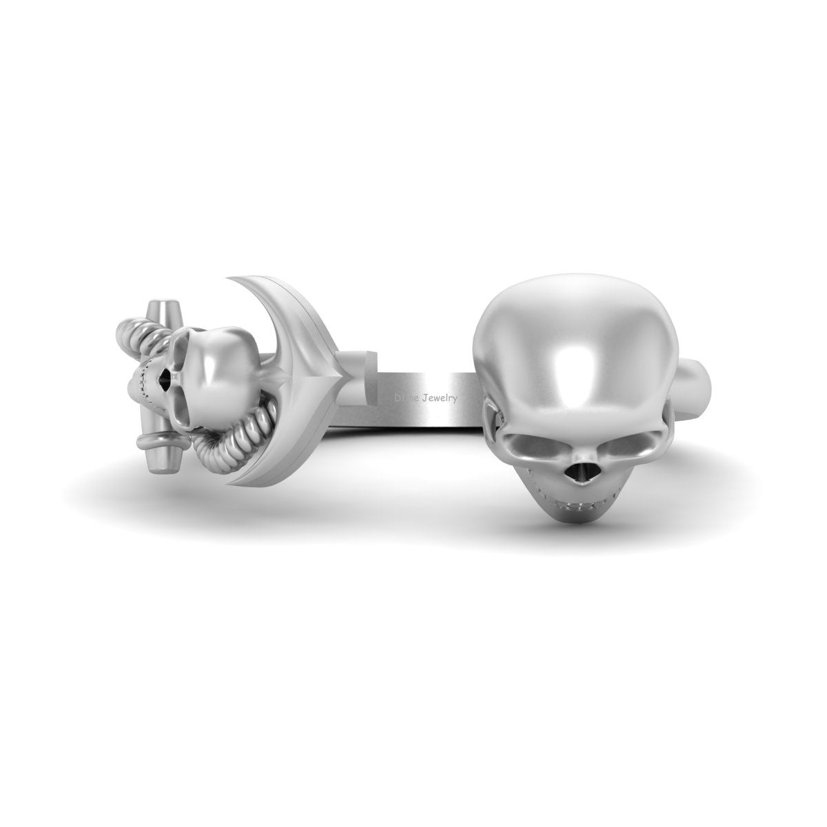 Anchor and Skull Engagement Ring