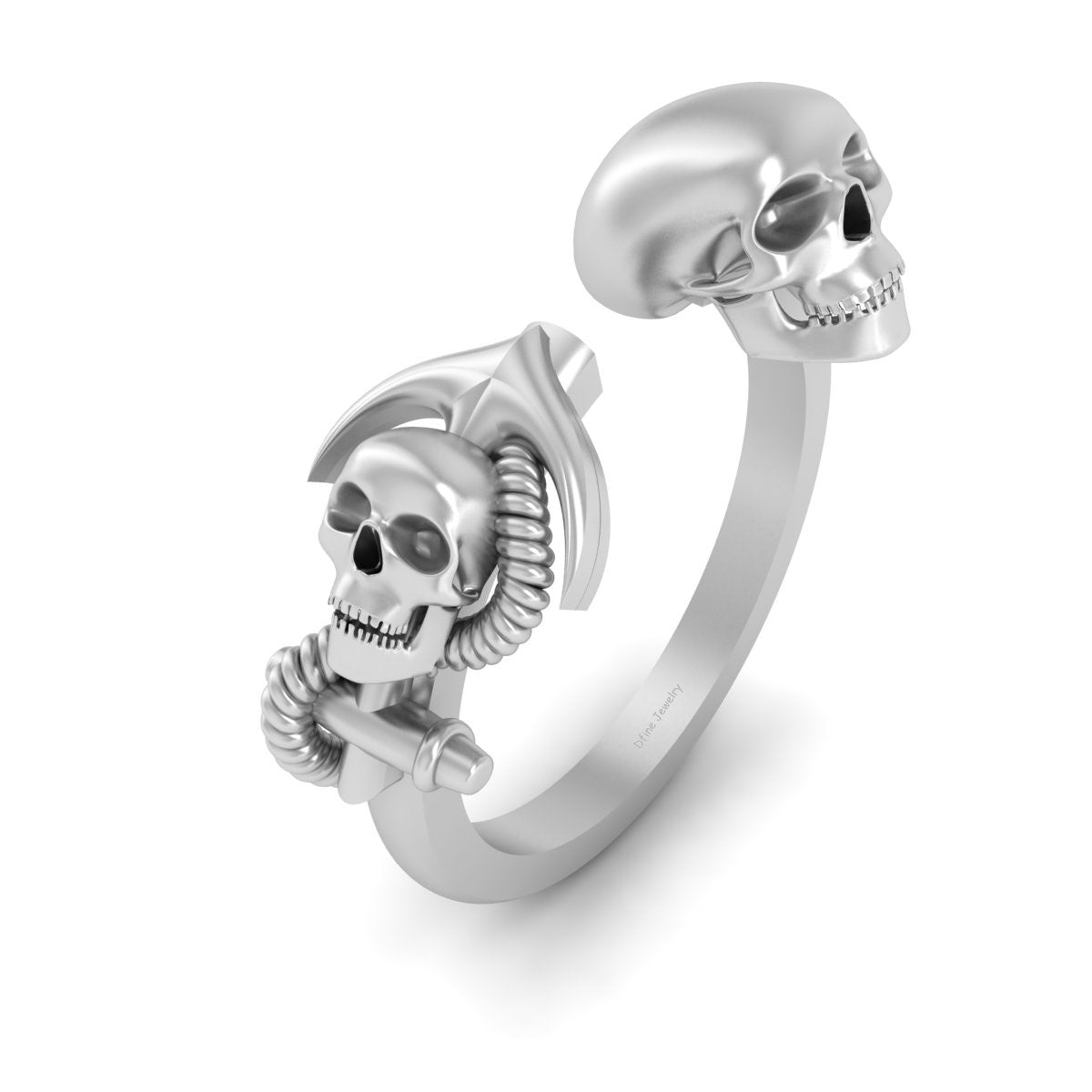 Anchor and Skull Engagement Ring