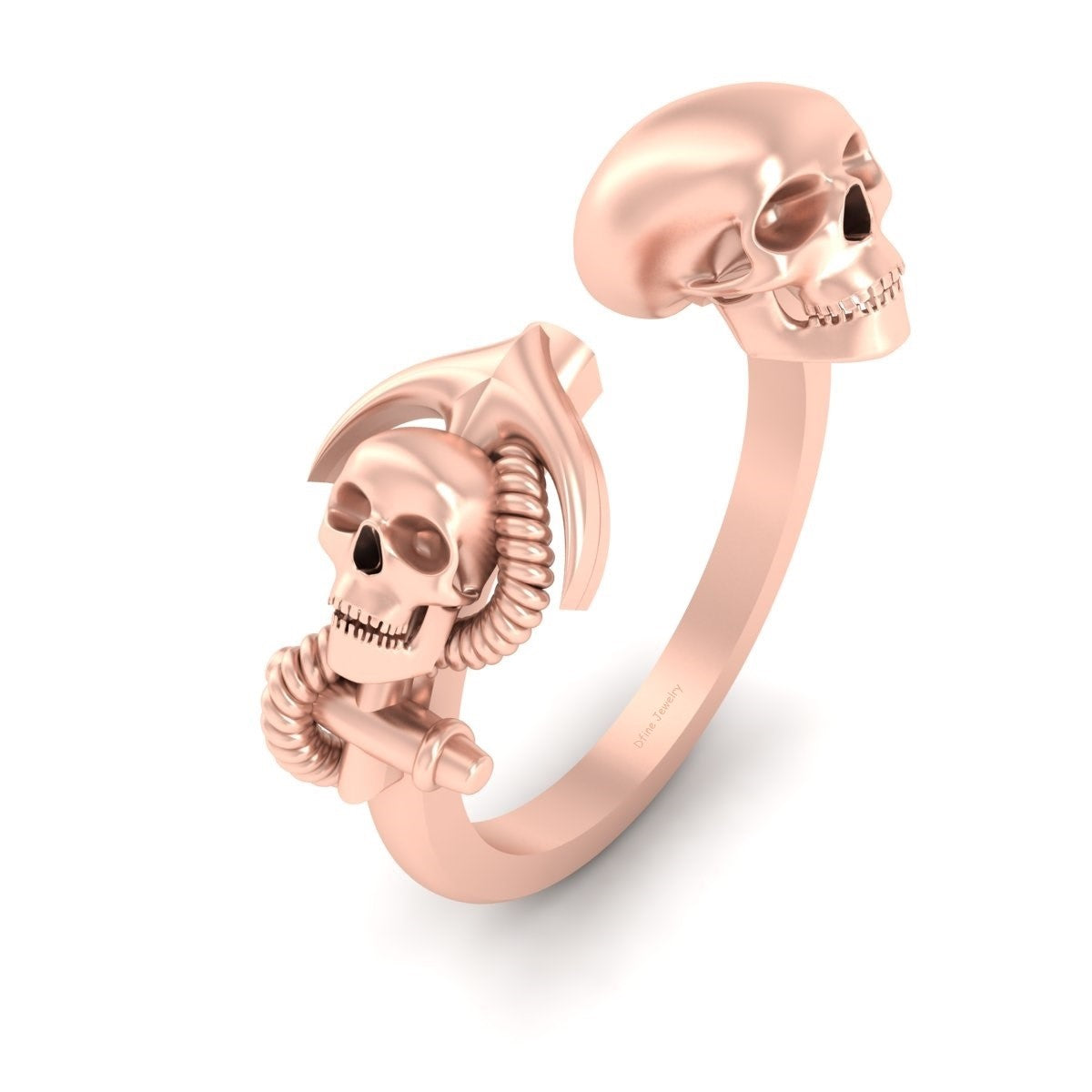 Anchor and Skull Engagement Ring