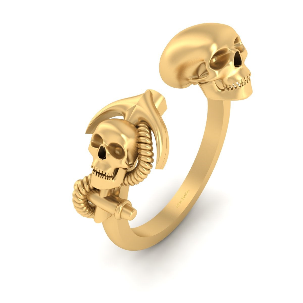 Anchor and Skull Engagement Ring