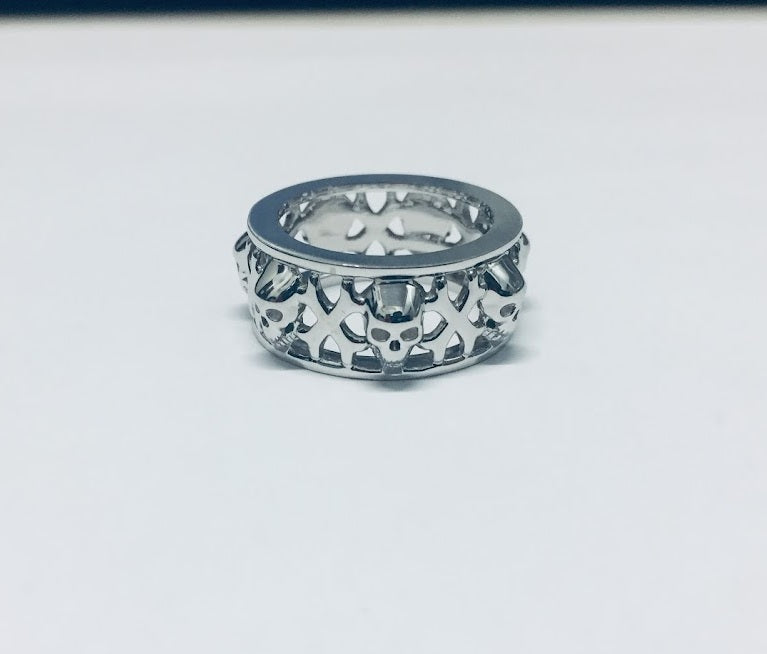 SKULL WEDDING BAND FOR MEN