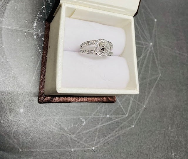 Mens Skull Wedding Ring