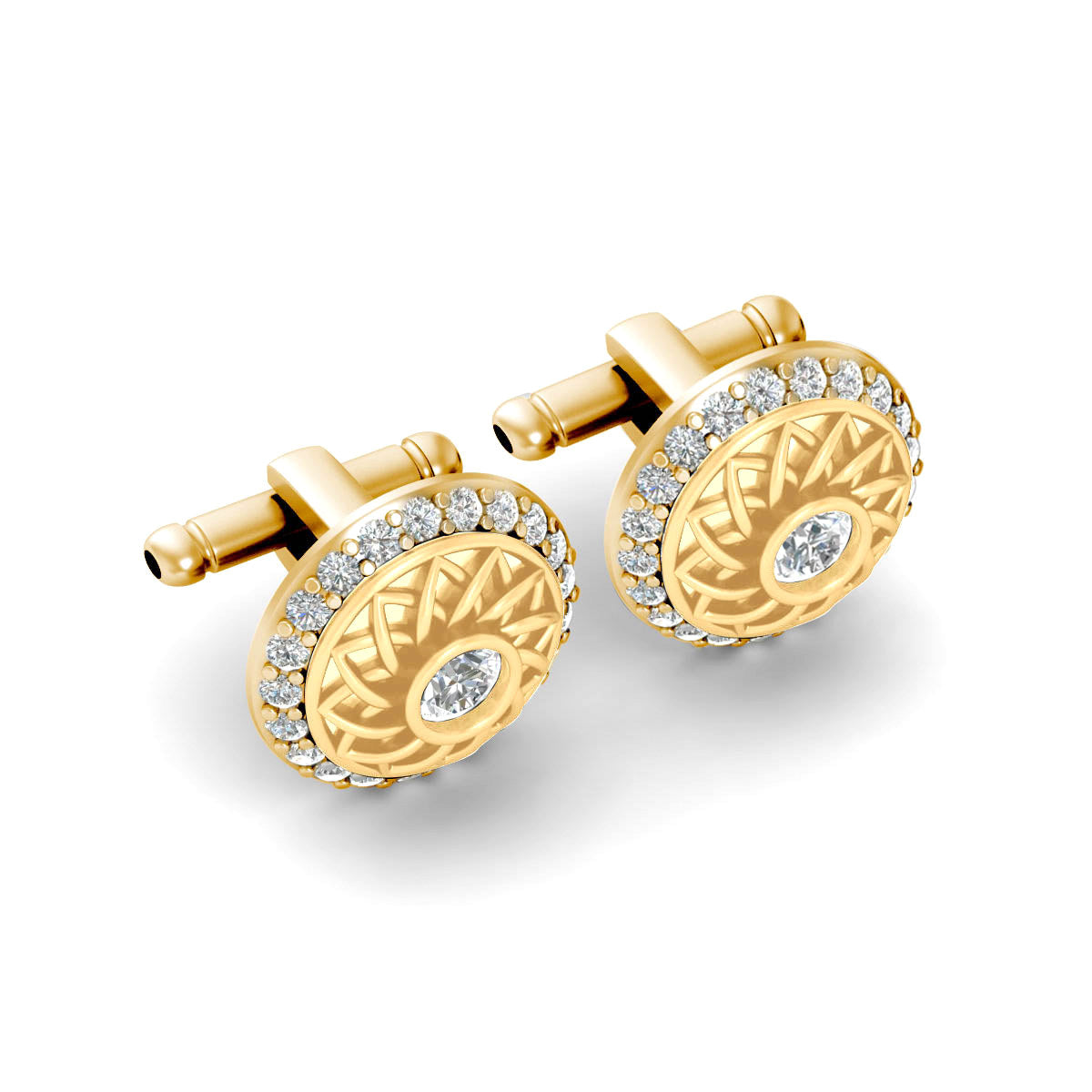 0.55TCW DIAMOND WEDDING CUFFLINKS