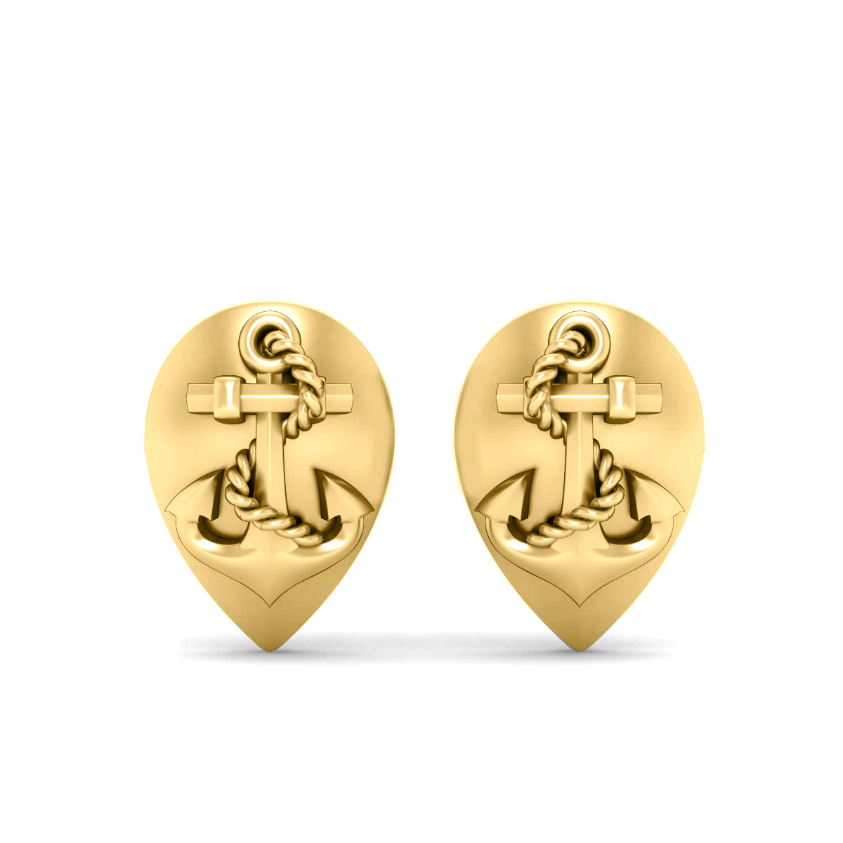 PEAR SHAPE ANCHOR CUFFLINKS