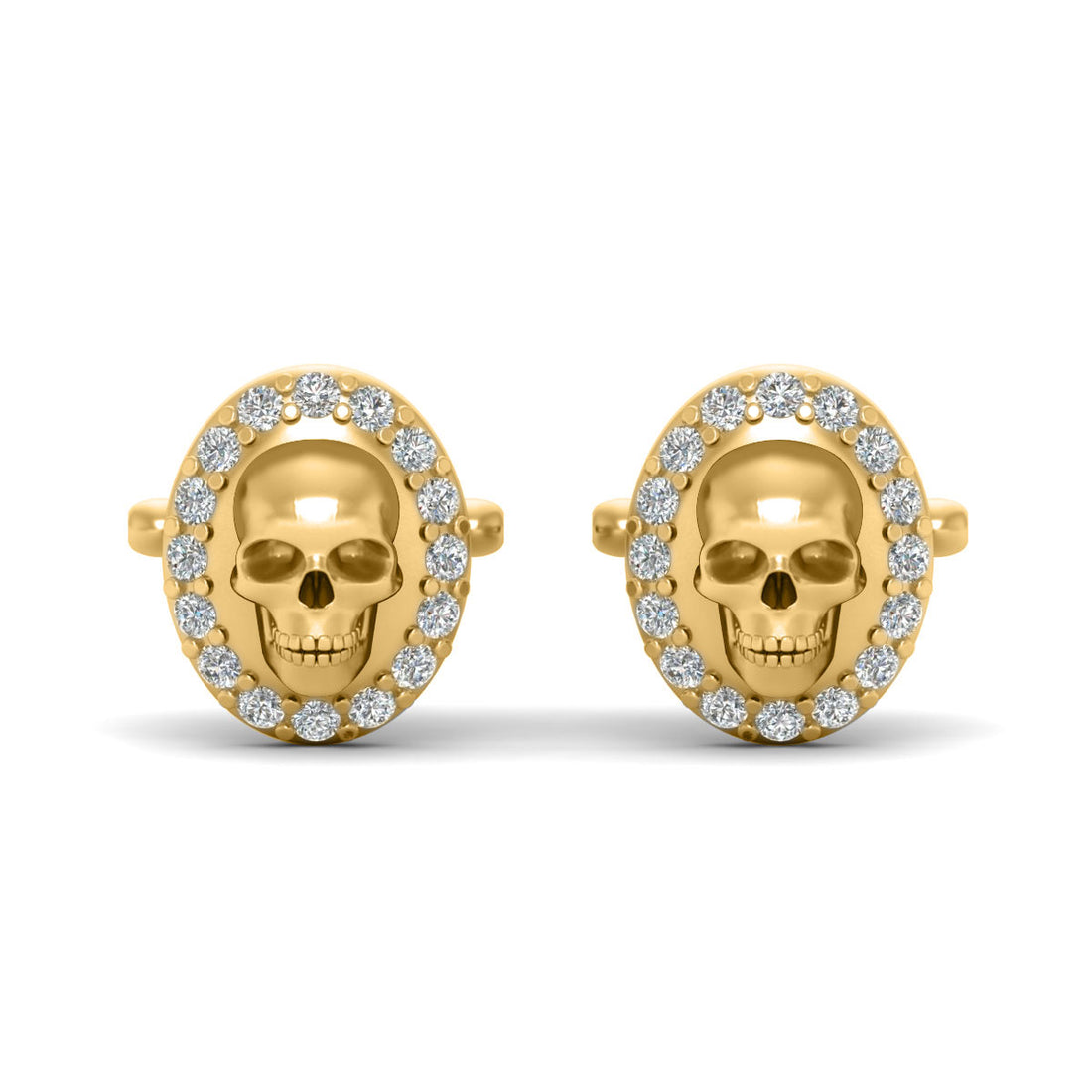 DIAMOND SKULL CUFFLINKS MENS
