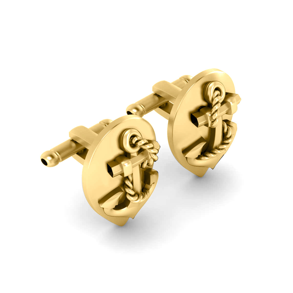 PEAR SHAPE ANCHOR CUFFLINKS