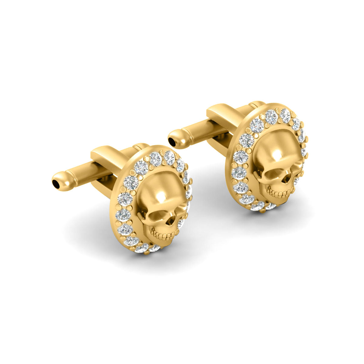 DIAMOND SKULL CUFFLINKS MENS