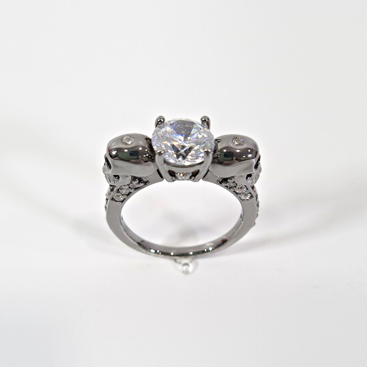 1.70TCW Diamond Skull Wedding Ring