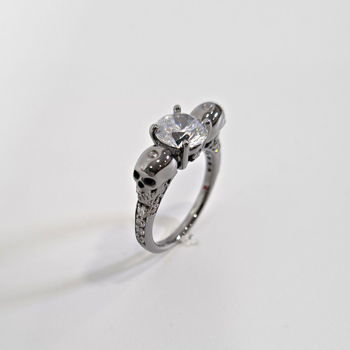 1.70TCW Diamond Skull Wedding Ring