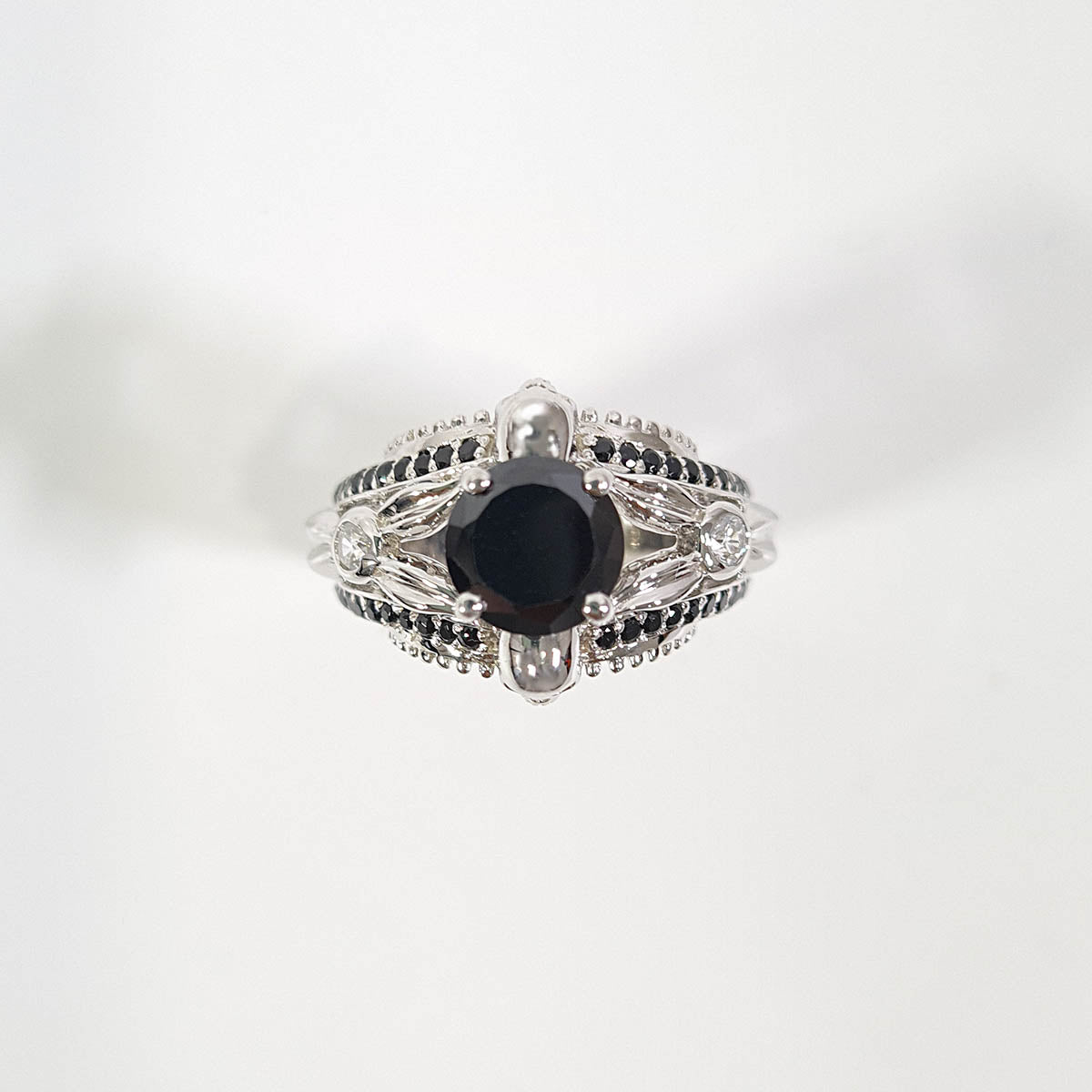 Black Onyx Skull Wedding Ring