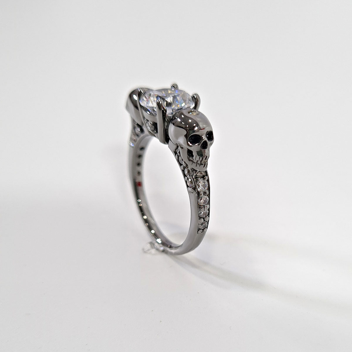 1.70TCW Diamond Skull Wedding Ring