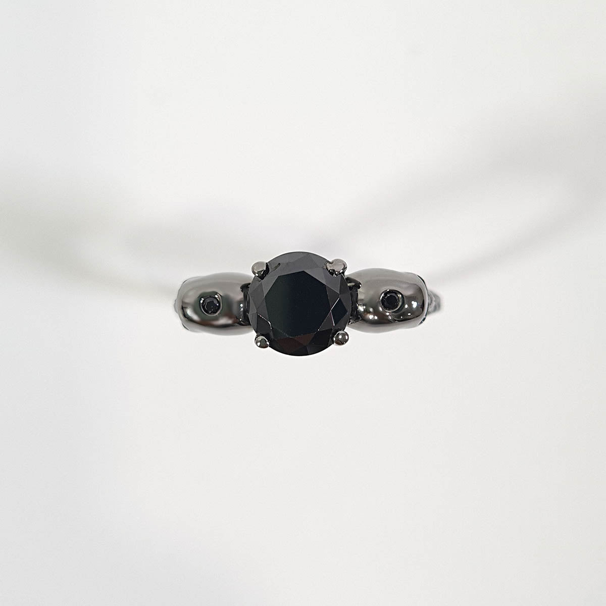 1.70TCW Onyx Black Skull Wedding Ring