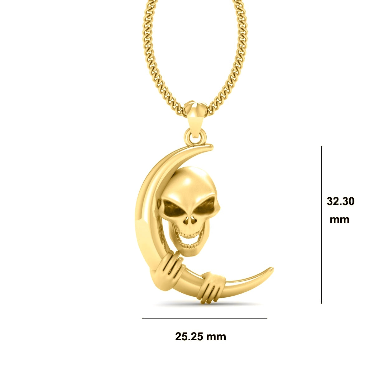 GOLD SKULL PENDANT