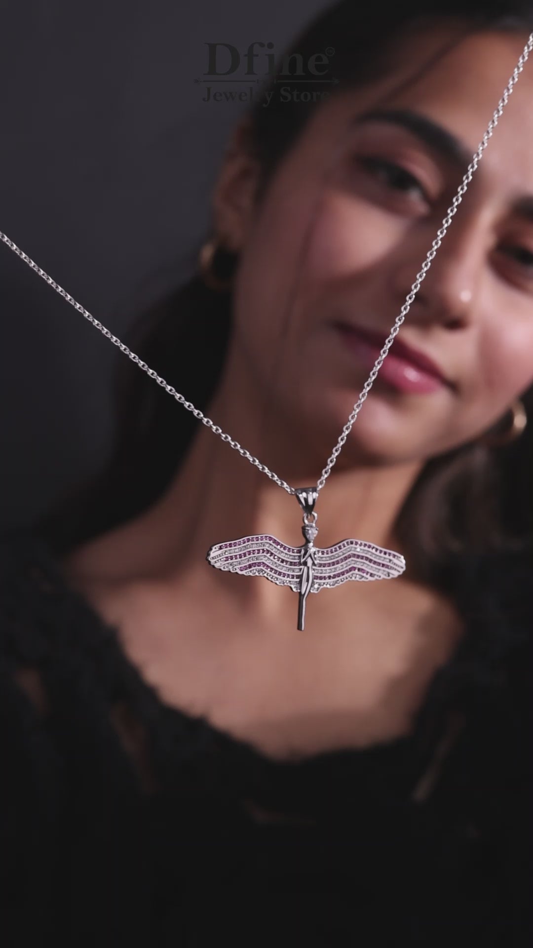 Guardian Angel Necklace Angel Wings Pendant for Girls Women