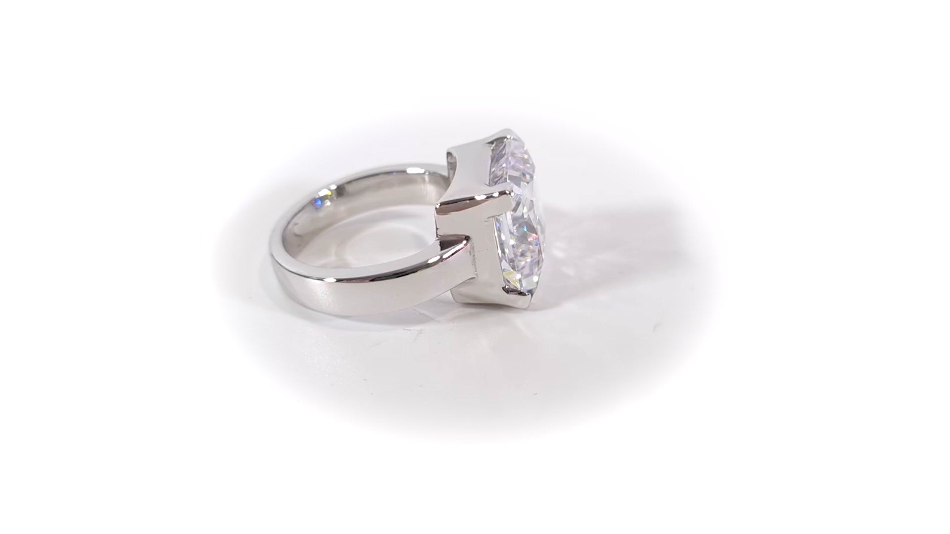 Solitaire Diamond Proposal Ring Princess Cut 9.50carat Diamond Ring