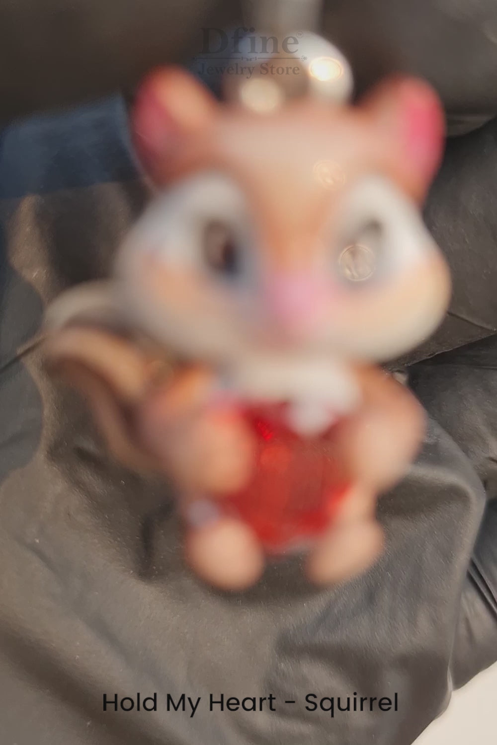 Squirrel Pendant Necklace for Girls Kids 3D Enamel Nutty Jewelry