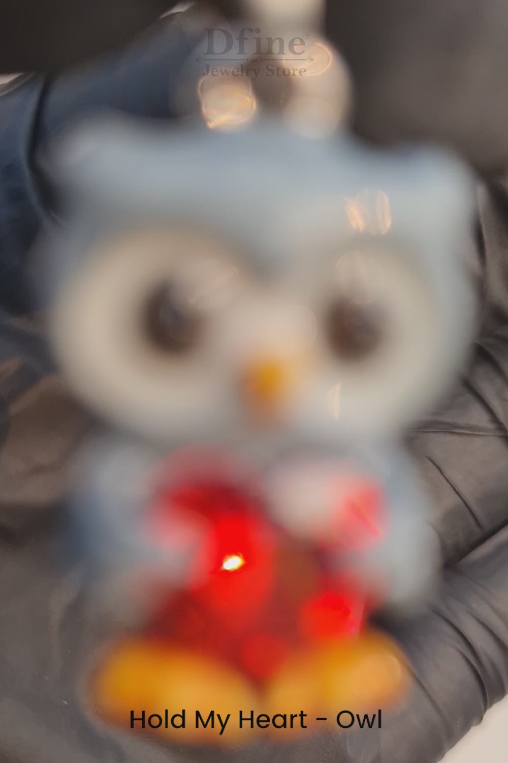 Cute Owl Pendant Necklace for Kids Hold My Heart Owl Jewelry