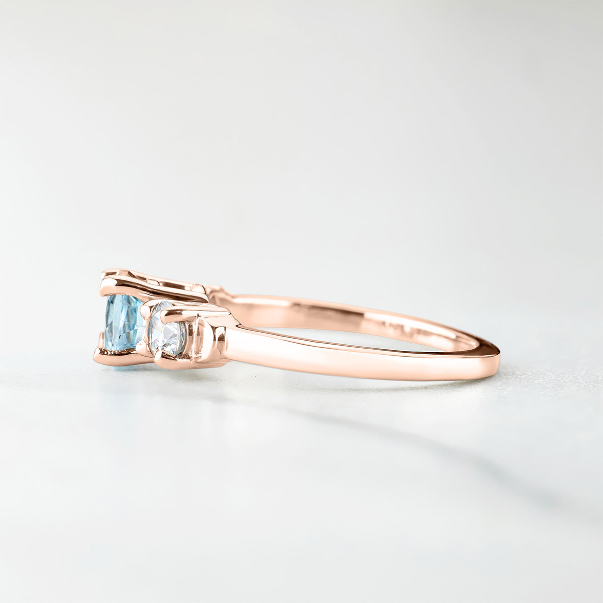 Natural Aquamarine Engagement Ring for Women Promise Ring