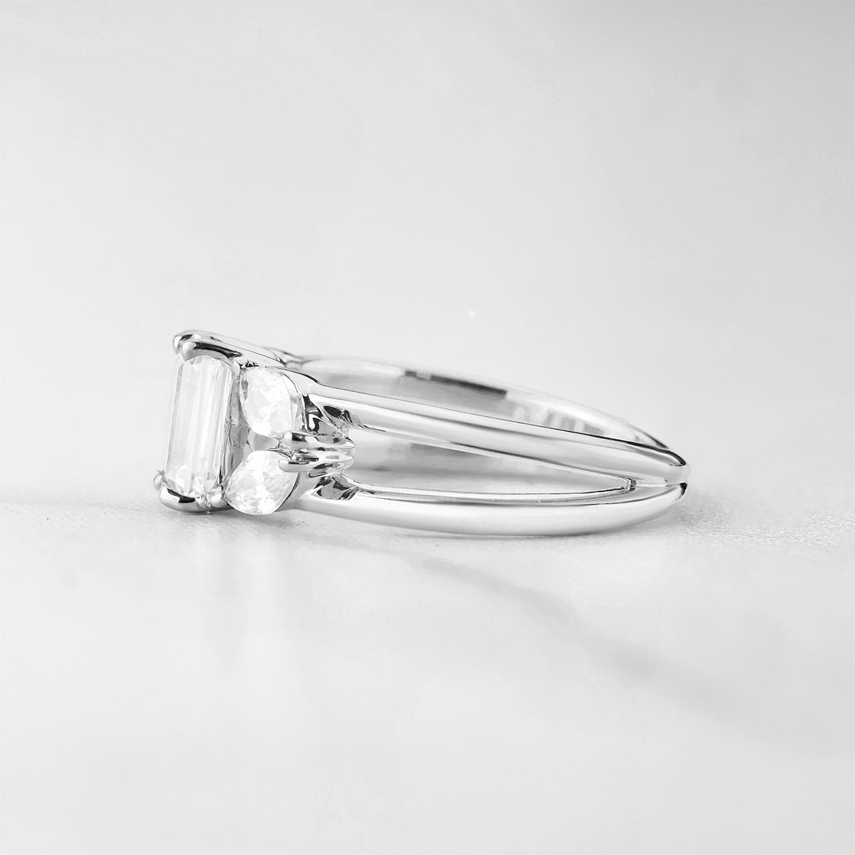 Radiant and Marquise Moissanite Ring Promise Engagement Rings