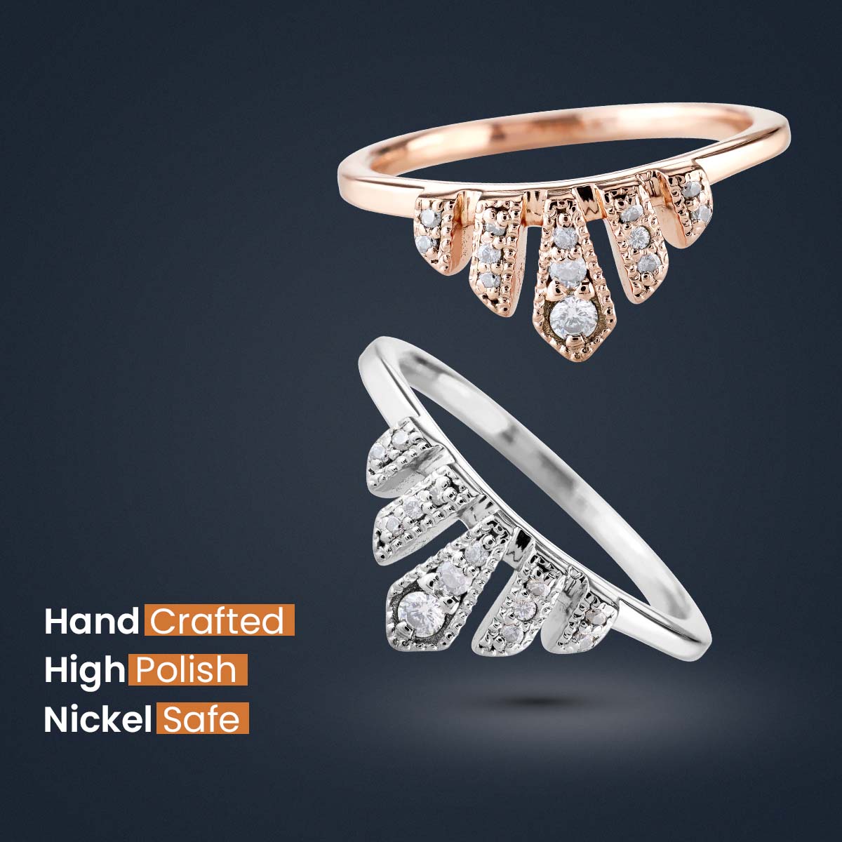 Tiara Engagement Ring Women Wedding Band AAA CZ Crown Promise Ring