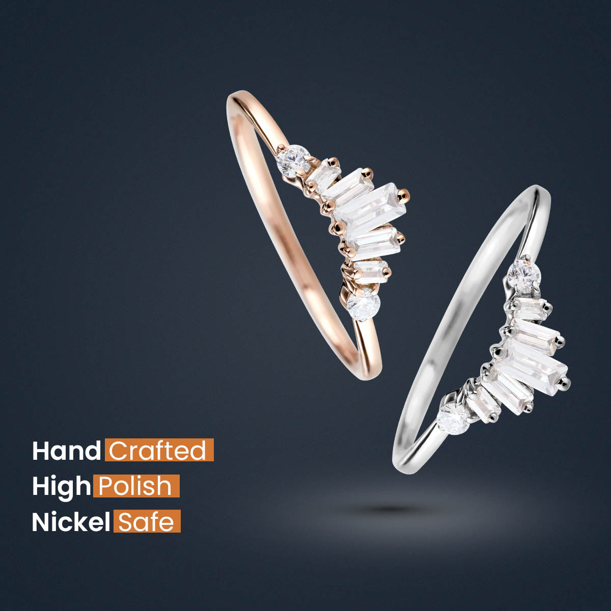 Tiara Wedding Band Ring Enhancer Engagement Stackable Rings 925 Sterling Silver