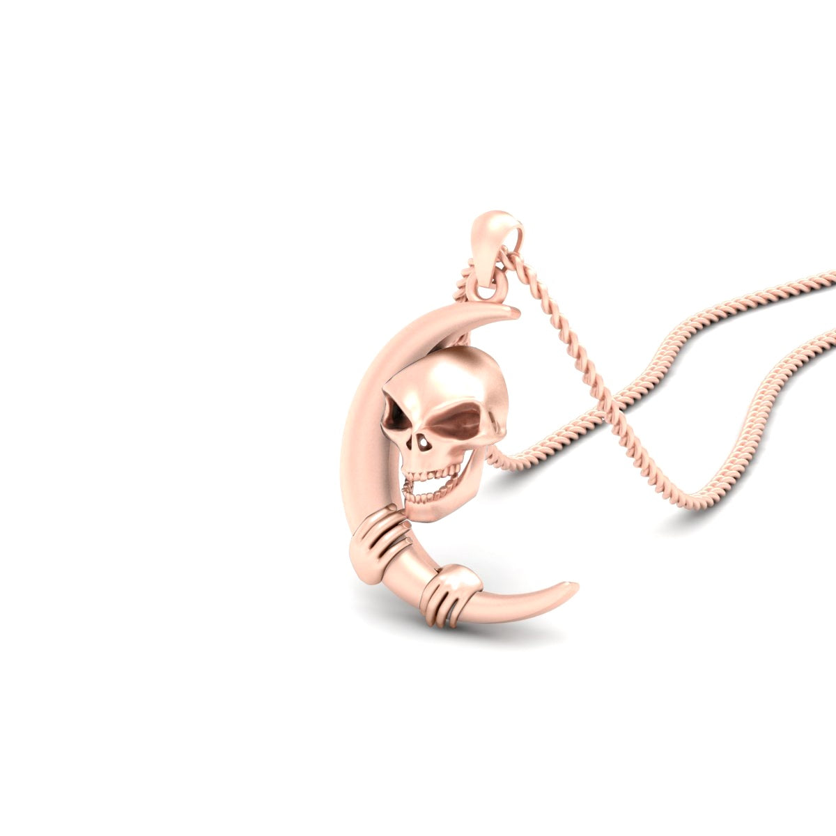 SKULL AND MOON PENDANT