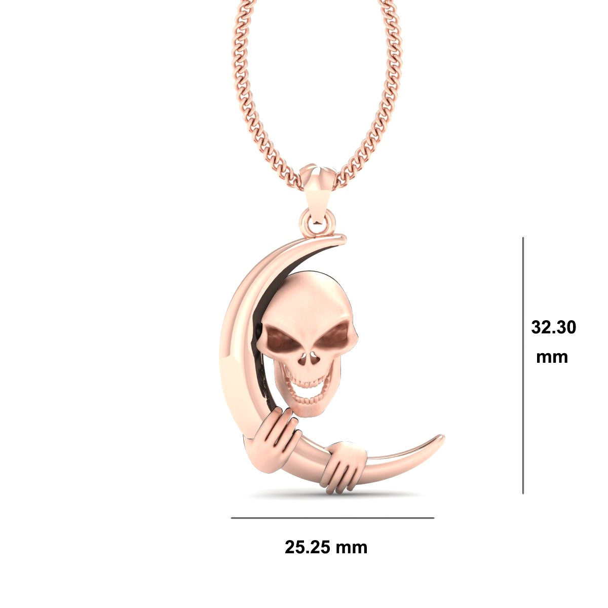 SKULL AND MOON PENDANT