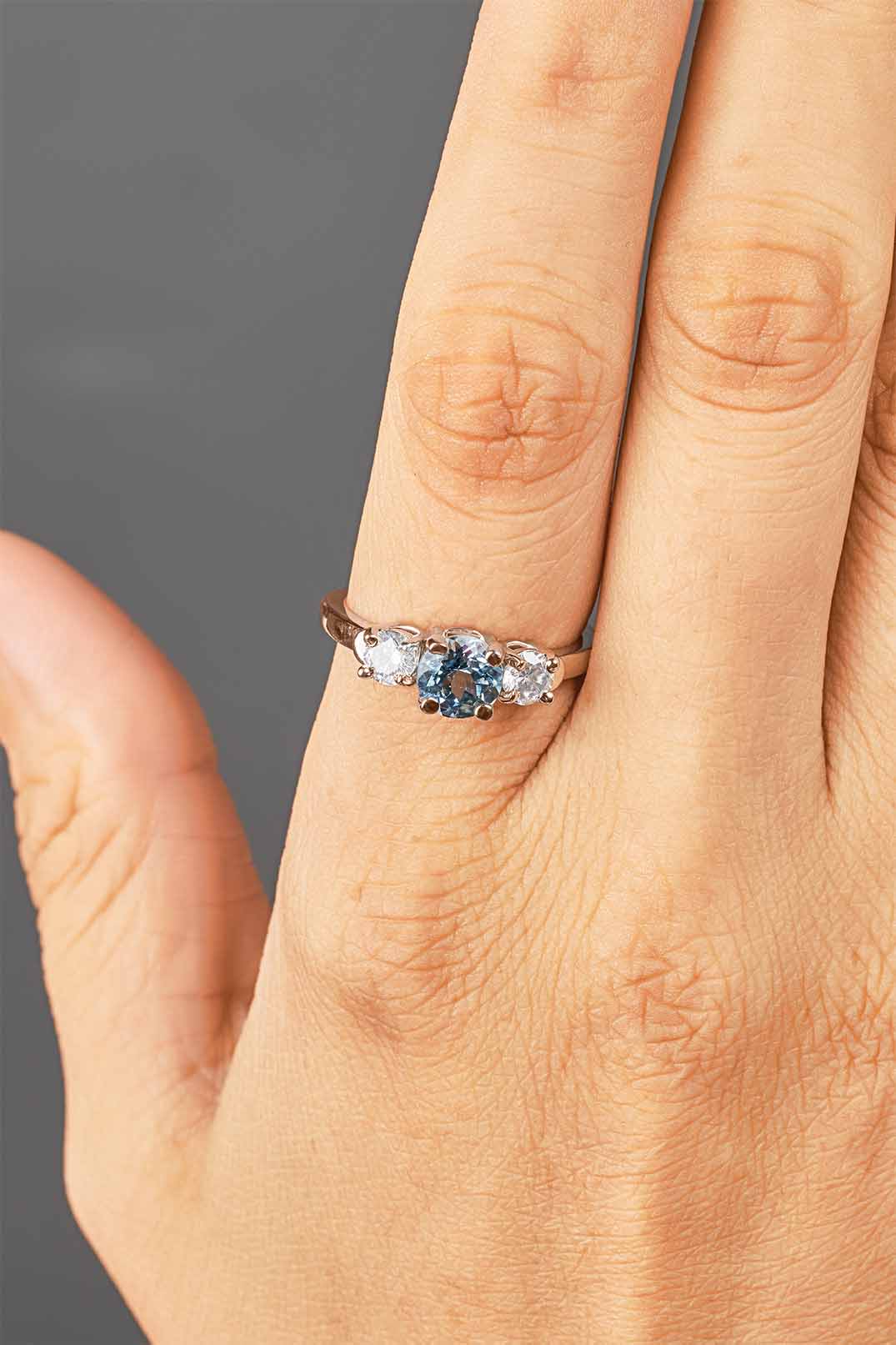 Natural Aquamarine Engagement Ring for Women Promise Ring