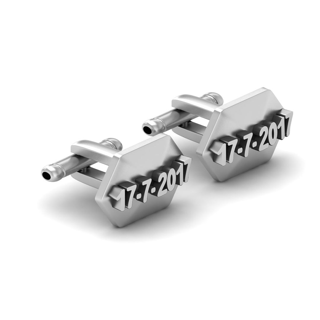 PERSONALIZED DATE CUFFLINKS